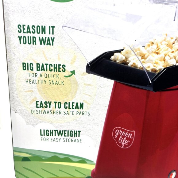 GreenLife Electric Hot Air Corn Popper w/ Measuring Cup & Butter Melting Tray - Picture 9 of 13